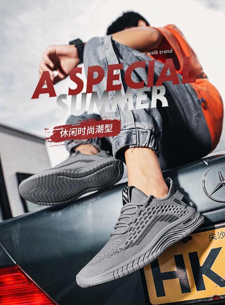 2025 Fly-Knit Men's Sports Sneakers – Lightweight, Breathable & Stylish Casual Footwear